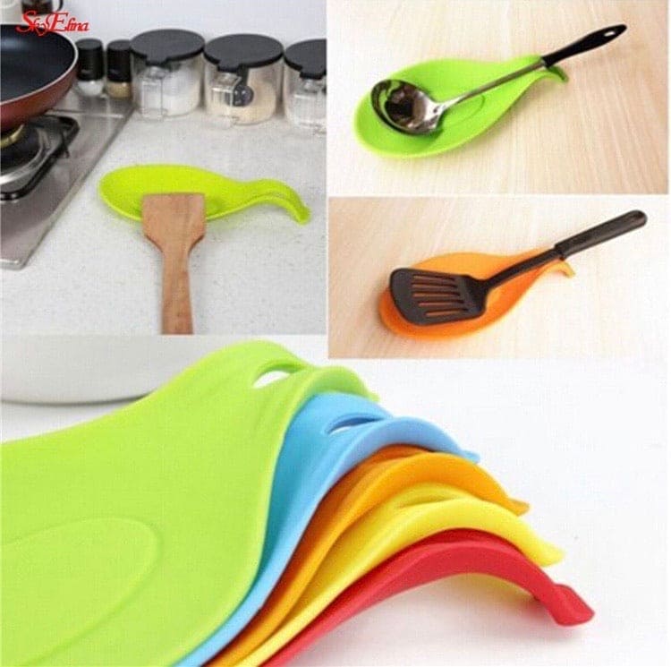 Food Grade Silicone Spoon Holder, Kitchen Utensil Holder, Heat Resistant Spoon Food Grade Silicone Spoon Holder, Kitchen Utensil Holder, Heat Resistant Spoon